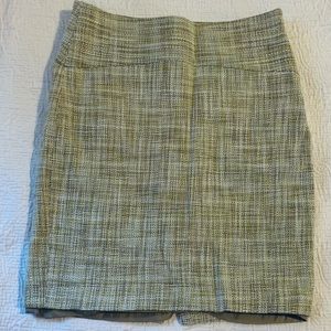 Green Tweed Pencil Skirt